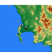 Nearby Forecast Locations - Le Cap - Carte