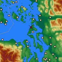 Nearby Forecast Locations - Île Whidbey - Carte