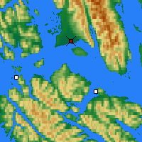 Nearby Forecast Locations - Gustavus - Carte