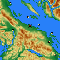 Nearby Forecast Locations - Qualicum (Aéroport) - Carte