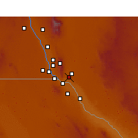 Nearby Forecast Locations - El Paso - Carte