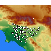 Nearby Forecast Locations - La Verne - Carte