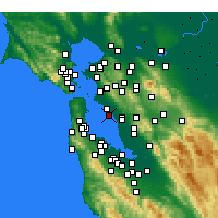 Nearby Forecast Locations - Oakland - Carte