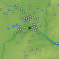 Nearby Forecast Locations - Minneapolis - Carte