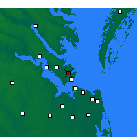Nearby Forecast Locations - Centre de recherche Langley - Carte