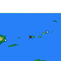 Nearby Forecast Locations - St Thomas - Carte