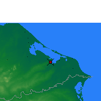 Nearby Forecast Locations - Puerto Lempira - Carte