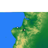 Nearby Forecast Locations - Portoviejo - Carte