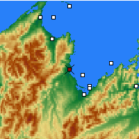 Nearby Forecast Locations - Motueka - Carte