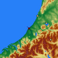 Nearby Forecast Locations - Hokitika - Carte