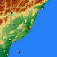 Nearby Forecast Locations - Cheviot - Carte