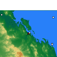 Nearby Forecast Locations - Gladstone Aéroport - Carte