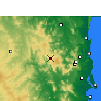 Nearby Forecast Locations - Jimna Forestry - Carte