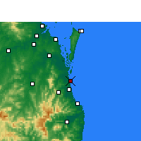 Nearby Forecast Locations - Gold Coast Seaway - Carte