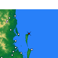 Nearby Forecast Locations - Cape Moreton - Carte