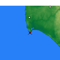 Nearby Forecast Locations - Augusta Cape - Carte