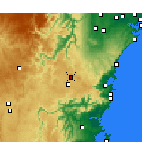 Nearby Forecast Locations - Bowral - Carte