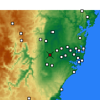 Nearby Forecast Locations - Badgery's Creek - Carte