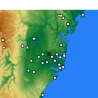 Nearby Forecast Locations - Parramatta - Carte