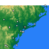 Nearby Forecast Locations - Williamtown - Carte