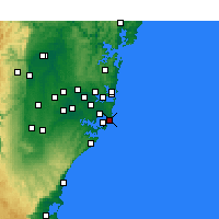Nearby Forecast Locations - Little Bay - Carte