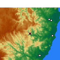 Nearby Forecast Locations - Yarras - Carte