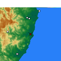 Nearby Forecast Locations - Port Macquarie - Carte