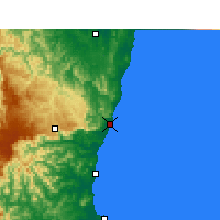 Nearby Forecast Locations - Coffs Harbour - Carte