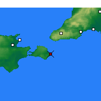 Nearby Forecast Locations - Cape Willoughby - Carte
