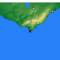 Nearby Forecast Locations - Cap Otway - Carte