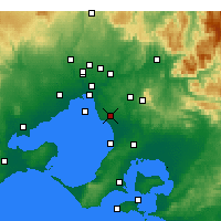 Nearby Forecast Locations - Moorabbin - Carte
