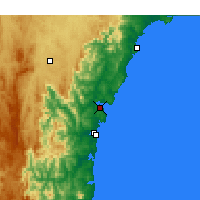 Nearby Forecast Locations - Batemans Bay - Carte