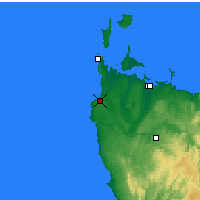 Nearby Forecast Locations - Marrawah - Carte