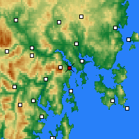Nearby Forecast Locations - Hobart - Carte