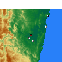 Nearby Forecast Locations - Grafton Res. - Carte