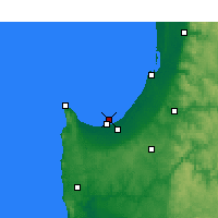 Nearby Forecast Locations - Busselton - Carte