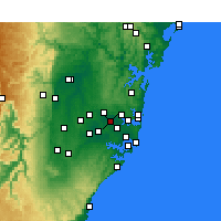 Nearby Forecast Locations - Homebush - Carte