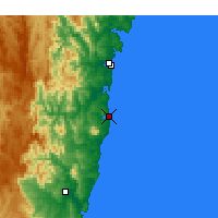 Nearby Forecast Locations - Narooma - Carte
