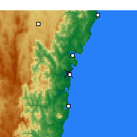 Nearby Forecast Locations - Moruya Aéroport - Carte