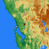 Nearby Forecast Locations - Queenstown - Carte
