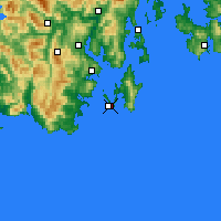 Nearby Forecast Locations - Cape Bruny - Carte