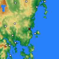 Nearby Forecast Locations - Orford - Carte