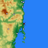 Nearby Forecast Locations - Bicheno - Carte