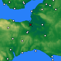 Nearby Forecast Locations - Bridgwater - Carte