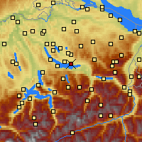 Nearby Forecast Locations - Jona - Carte