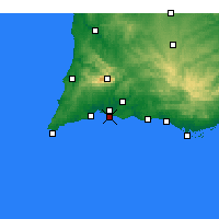 Nearby Forecast Locations - Praia da Rocha - Carte