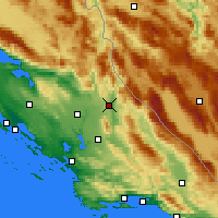 Nearby Forecast Locations - Knin - Carte
