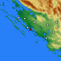 Nearby Forecast Locations - Pakoštane - Carte