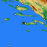 Nearby Forecast Locations - Vela Luka - Carte