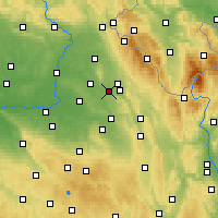 Nearby Forecast Locations - Kostelec nad Orlicí - Carte